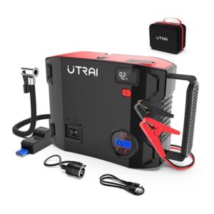 בוסטר התנעה 2000A חזק במיוחד עד 8 טון 24000Mah  כולל קומפרסור ופנס עוצמתי מתאים לרכב דיזל ובנזין כבד