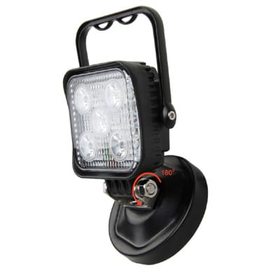 פנס עבודה LED נייד מגנטי עם ידית אחיזה בהספק 27W בתקן IP68