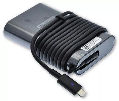 מטען מקורי למחשב נייד דל XPS 9250 9365 Dell 65w USB C Type C