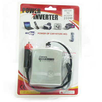 ממיר מתח 12V 200W לשימוש ברכב או ממצבר הספק כללי  200W