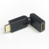 מתאם HDMI מפרקי מוזהב 24 קראט, זוויתי מפרקי שינוי מצבים 360 מעלות , זכר HDMI ל נקבה HDMI