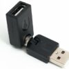 מתאם USB 2.0 מנקבה לזכר מסתובב, USB 2.0 MALE TO FEMALE 360 ROTATE
