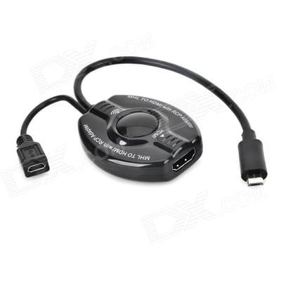 ממיר HDMI מ-MHL מפלאפון לטלוויזיה לצפייה איכותית, MHL to HDMI Adapter with RCP High definition