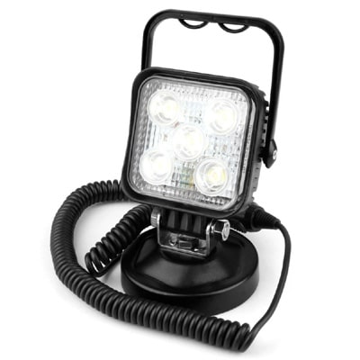 פנס עבודה LED נייד מגנטי עם ידית אחיזה בהספק 27W בתקן IP68