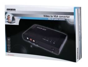 טרנסקורדר AV TO VGA מיועד לחיבור ממיר כבלים מכניסת AV ל מחשב כניסת VGA