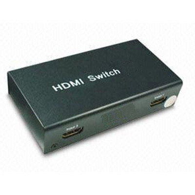 מיתוג HDMI מסך אחד ל 2 יציאות לחיבור  DVD, XBOX ,פלייסטיישן ועוד לטלויזיה אחת  HDMI Switcher 2x1 ,כולל שלט