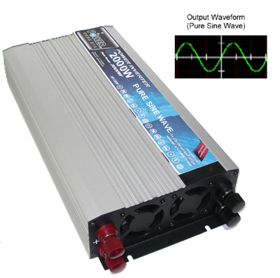 ממיר מתח סינוס טהור 12V תוצרת POWER-INVERTER הספק 2000 וואט 12V/2000W  Pure Sine Wave Power Inverter