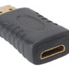מתאם  HDMI MINI מוזהב 24K , זכר HDMI ל נקבה HDMI MINI