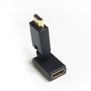 מתאם HDMI מפרקי מוזהב 24 קראט, זוויתי מפרקי שינוי מצבים 360 מעלות , זכר HDMI ל נקבה HDMI