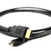 כבל HDMI איכותי ל Micro HDMI ציפוי מוזהב באורך 1.8 מטר תוצרת CARVE