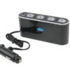 מפצל שקע מצת, מפצל מאחד לארבע לרכב עם USB, לטעינה למחשב כף יד ,לPSP נגנים MP3 MP4 אייפוד ואייפון
