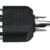 מתאם / מפצל  RCA זכר ל- 2xRCA נקבה