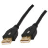 כבל USB2.0 מוזהב זכר-זכר, 1.8 מטר - הסדרה המקצועית