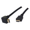 כבל HDMI 1.3 מוזהב עם מחבר זוויתי 90 מעלות באורך  1.5 מטר