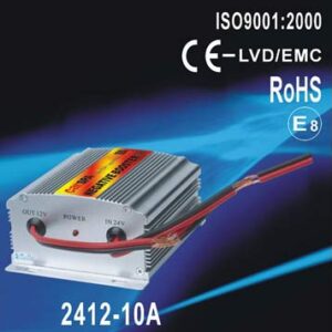 ממיר מתח נמוך 24V ל-12V וולט,DC to  DC הספק 10A אמפר.מקט DC/DC Converter 2412-10A