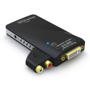 ממיר USB ל DVI/VGA/HDMI לחיבור מסכים חיצוניים כולל אודיו RCA ,ממחשב אחד,USB 2.0 Multi-Display Adapter External Video Card