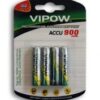 4 סוללות נטענות VIPOW 900MAH AAA