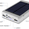 סוללה סולארית ניידת הנטענת מהשמש וגם משקע חשמל בהספק של MAH3000. מתאימה גם לטאבלטים ולמכשירים דיגיטליים ניידים אחרים