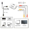 ממיר טרנסקודר HDMI to RCA composite scaler,HDMI לטלויזה ממיר כבלים YES הוט  לחיבור  מ HDMI ל RCA/Composite