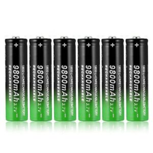 שישית סוללות ליתיום TRS18650 מבית TrustFire במיוחד עבור פנסים, גימור Shart Head