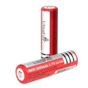 זוג סוללות ליתיום UltraFire 18650 דגם 8750 בהספק 2600mAh יחידות 2