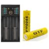 זוג סוללות 18650 ליתיום בהספק 3000mAh +מטען מהיר ייעודי במחיר מבצע.