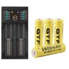 רביעית סוללות 18650 ליתיום בהספק 3000mAh +מטען מהיר ייעודי במחיר מבצע.