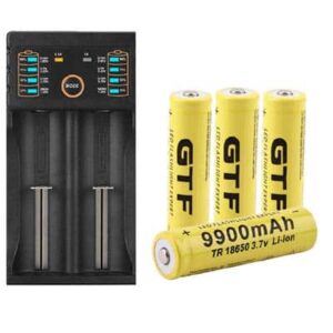 רביעית סוללות 18650 ליתיום בהספק 3000mAh +מטען מהיר ייעודי במחיר מבצע.
