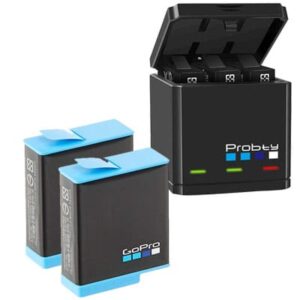 זוג סוללות מקוריות למצלמת גופרו הירו 10 GoPro Hero 9+מטען כפול