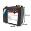 מצבר ליתיום מיוחד לאופנועים KP14-BS LiFePO4  520A כולל 12V 10Ah BMS
