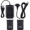 מטען וזוג סוללות לאקס בוקס 360 2Pcs 4800mAh Battery+1 Charging Cable for Xbox 36