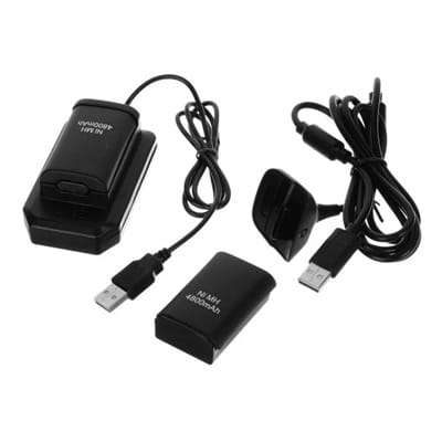 מטען וזוג סוללות לאקס בוקס 360 2Pcs 4800mAh Battery+1 Charging Cable for Xbox 36