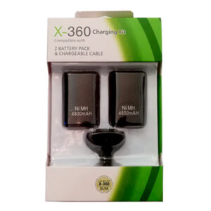 מטען וזוג סוללות לאקס בוקס 360 2Pcs 4800mAh Battery+1 Charging Cable for Xbox 36