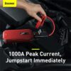 בוסטר התנעה באזוס Baseus 1000A מצוין לרכבי דיזל ורכב היברידי עד 7000סמ"ק 3000 דיזל גימור אדום מתכתי
