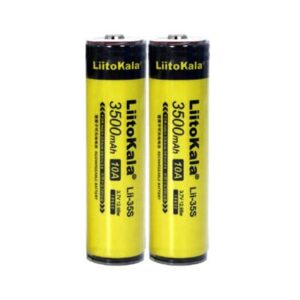זוג סוללות ליתיום LitoKala 18650 professional דגם 8755 הספק נומינלי 3500mah