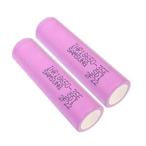 זוג סוללות ליתיום Samsung INR18650-35E סמסונג מקצועיות בהספק אפקטיבי של 3500mah 20A