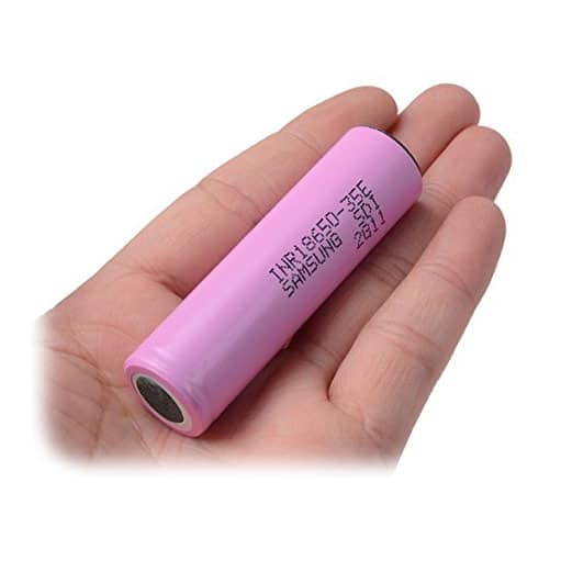 זוג סוללות ליתיום Samsung INR18650-35E סמסונג מקצועיות בהספק אפקטיבי של 3500mah 20A