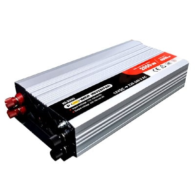 ממיר מתח סינוס טהור 12V הספק 2000 וואט עם שתי שקעי חשמל 12V/2000W  Pure Sine Wave Power Inverter
