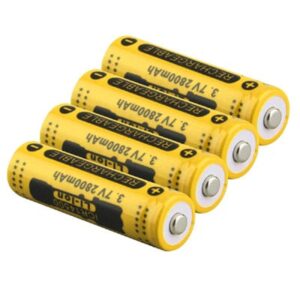 רביעיית סוללות ליתיום נטענות 3.7V 14500 AA GFT 2800mAh