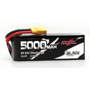 סוללת לרחפן ליפו פולימר 6S 65C 22.2V 5000mAh תקע CNHL Black Series XT90