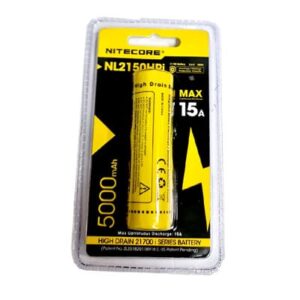 סוללת ליתיום נטענת ניטקור לפנס Nitecore NL2150HPI Li-ion 21700 הספק נומינלי 5000mah
