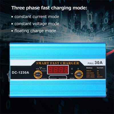 מטען למצבר 12V 30A מתאים לכל סוגי המצברים ג'ל AGM וחומצה הספק 12V/30A מטען למצבר 12V 30A מתאים לכל סוגי המצברים ג'ל AGM וחומצה הספק 12V/30A