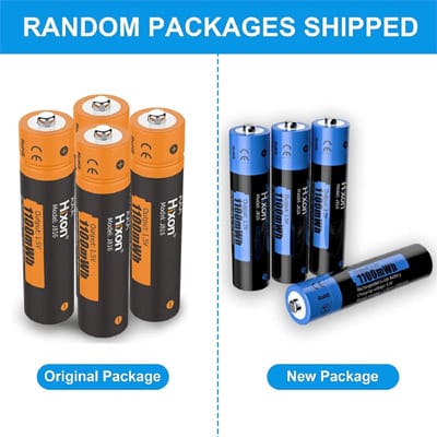מטען AA + רביעיית סוללות ליתיום נטענות בהספק Lithium 1.5V AA 3500mAh