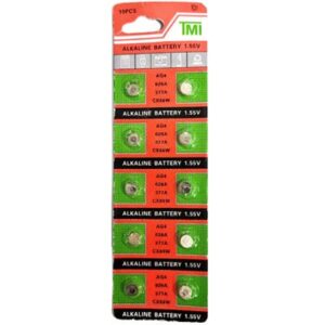 סוללות כפתור AG4 626A 377A אלקליין CAMILION  מתח 1.55V עשירית סוללות במחיר מבצע