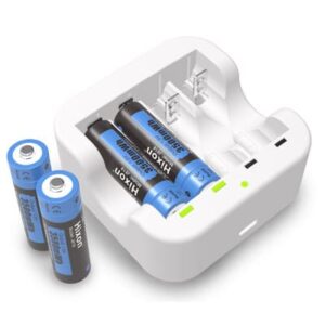 מטען AA + רביעיית סוללות ליתיום נטענות בהספק Lithium 1.5V AA 3500mAh