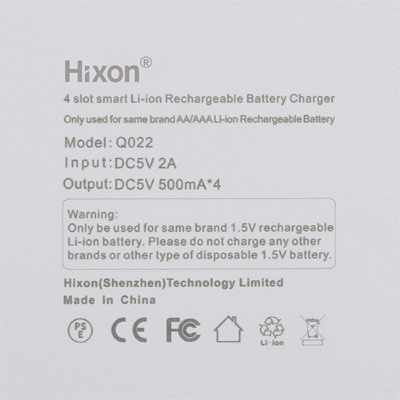 מטען סוללות AA ליתיום USB Lithium Charger 1.5V AA 3500mAh