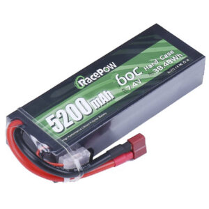סוללת ליפו פולימר RACEEPOW 2S Lipo Battery 5200mAh 7.4V 65C