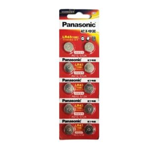 סוללת כפתור Lithium LR43 AG12 G12A ליתיום מתח 1.5V חמישיית סוללות במחיר מבצע מבית פנסוניק העולמית