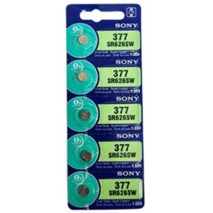 סוללת כפתור SR626SW 377 סילבר אוקסיד מתח 1.55V חמישיית סוללות במחיר מבצע מבית סוני העולמית