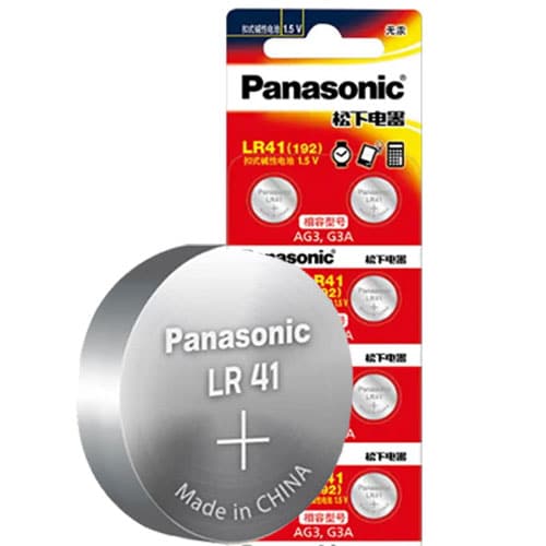 סוללת כפתור Lithium LR41 AG3 G3A ליתיום מתח 1.5V חמישיית סוללות במחיר מבצע מבית פנסוניק העולמית סוללת כפתור Lithium LR41 AG3 G3A ליתיום מתח 1.5V חמישיית סוללות במחיר מבצע מבית פנסוניק העולמית